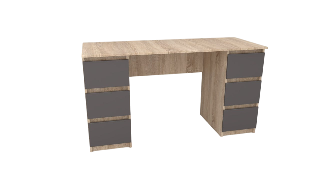 Стіл комп'ютерний ПРОЕКТ МЕБЛІ 1400*550*750 СК-03-03 дуб аппалачі/антрацит